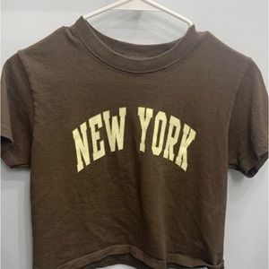 Brown New York Brandy Melville Shirt